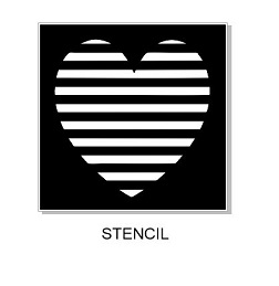 Heart Stencil multi size available